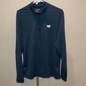 Men’s Arc’teryx Zip T base layer.  Zip T. Turquoise color. Flawless, like new.